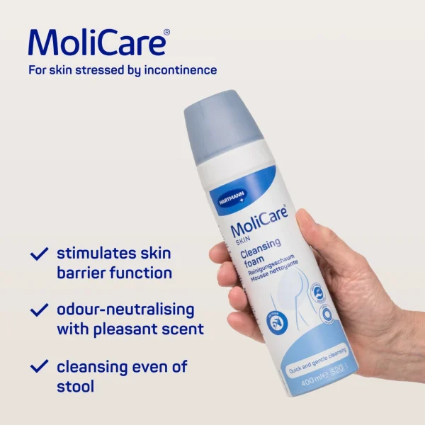 Molicare Skin Cleansing Foam - 400ml Bottle - Image 7